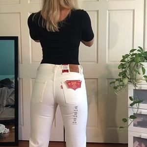 Levi’s 501 Taper jeans, white, sz 25 NWT